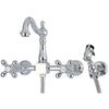 Kingston Brass Heritage Wall Mount Kitchen Faucet Polished Chrome
