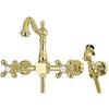 Kingston Brass Heritage Wall Mount Kitchen Faucet Polished Brass