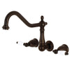 Kingston Brass Heritage Wall Mount Kitchen Faucet Oil Rubbed Bronze