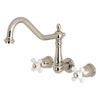 Kingston Brass Heritage Wall Mount Kitchen Faucet Polished Nickel