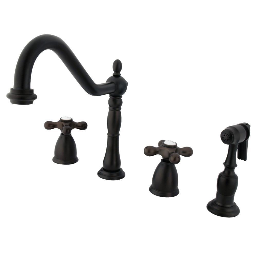 Kingston Brass Heritage Widespread Kitchen Faucet Oil Rubbed Bronze
