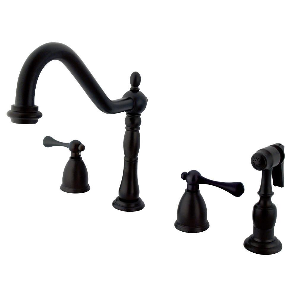 Kingston Brass Heritage Widespread Kitchen Faucet Oil Rubbed Bronze