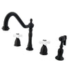 Kingston Brass Heritage Widespread Kitchen Faucet Oil Rubbed Bronze