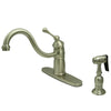 Kingston Brass Victorian Multi-Hole Faucet Brushed Nickel