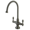 Kingston Brass Vintage Two Handle Single-Hole Kitchen Faucet Brushed Nickel