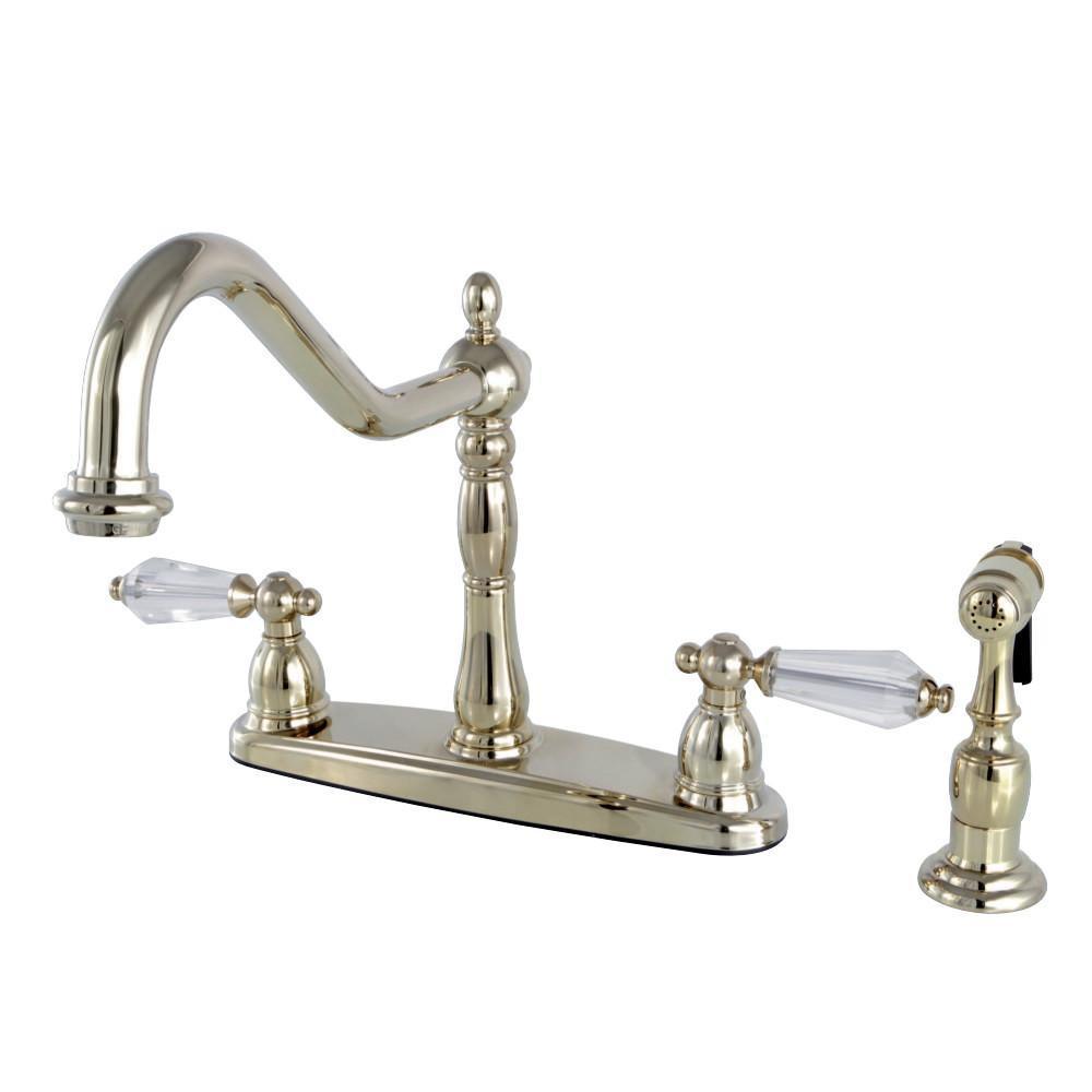 Kingston Brass Wilshire Centerset Kitchen Faucet Polished Brass