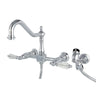 Kingston Brass Wilshire Wall Mount Kitchen Faucet Polished Chrome