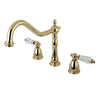 Kingston Brass Wilshire Widespread Kitchen Faucet Polished Brass