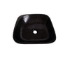 Maya Black Marquine Stone Bathroom Vessel Sink with Faucet and Drain