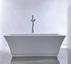 67&quot; White Acrylic Double Ended Rectangular Tub - No Faucet