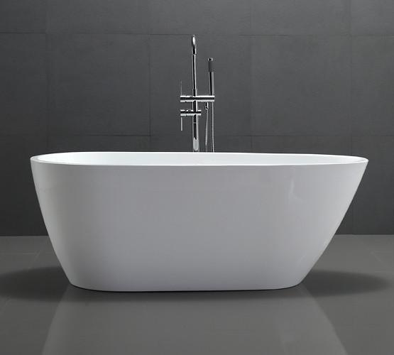 68" White Acrylic Egg Shaped Tub - No Faucet