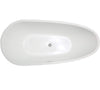 68&quot; White Acrylic Egg Shaped Tub - No Faucet