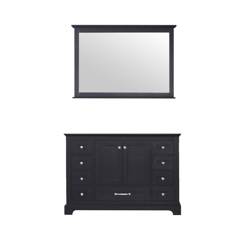 48" Espresso Single Vanity, no Top and 46" Mirror