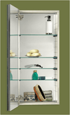 Illusion 13&quot;x36&quot; Medicine Cabinet, Recess Mount, Glass Frame