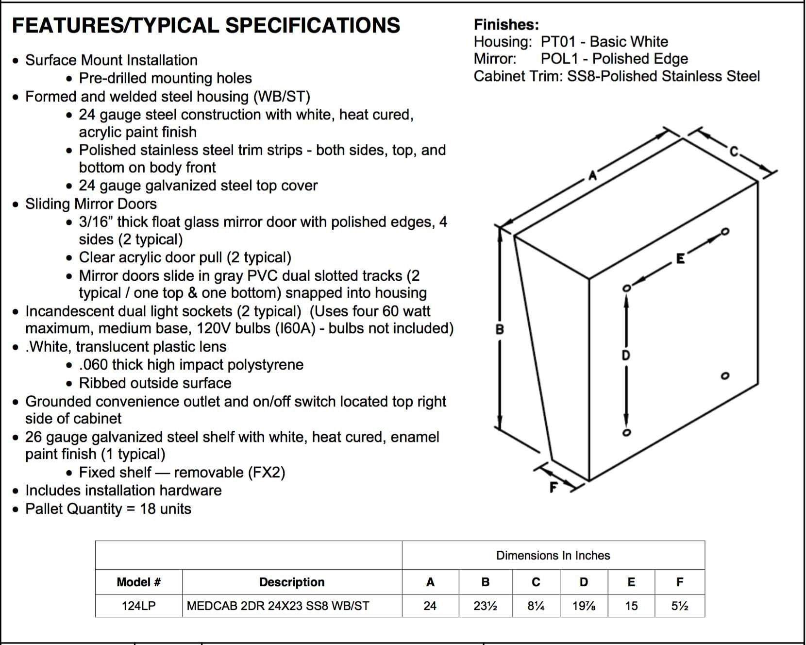 Ensign 24&quot; x 23 1/2&quot; Surface Mount Lighted Medicine Cabinet