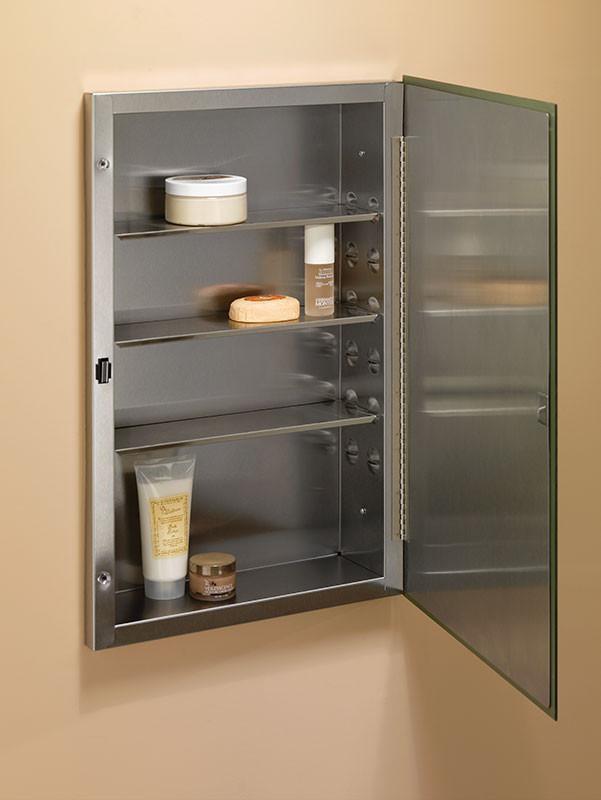 S-Cube 16 x 26 Recess Mount Steel Shelves Medicine Cabinet