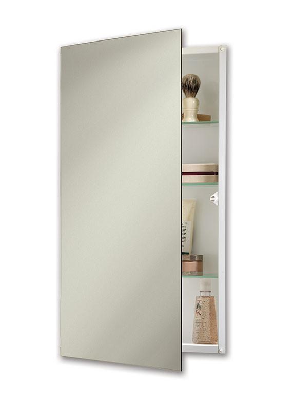 ultra 15 x 26 recess mount glass shelves medicine cabinet_869p24whg