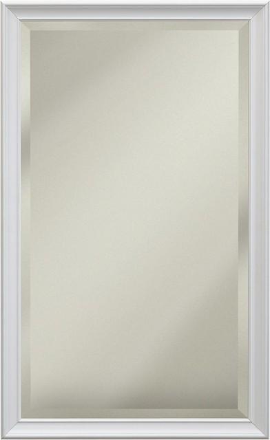 Studio V White Frame 14" X 24" Beveled Mirror