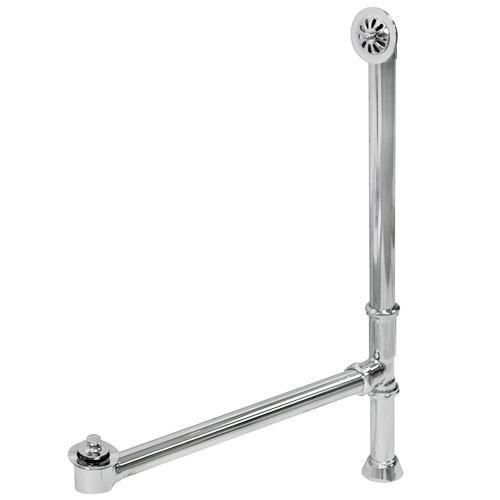 Modern Lift & Turn Tub Drain with Overflow Assembly-Polished Chrome
