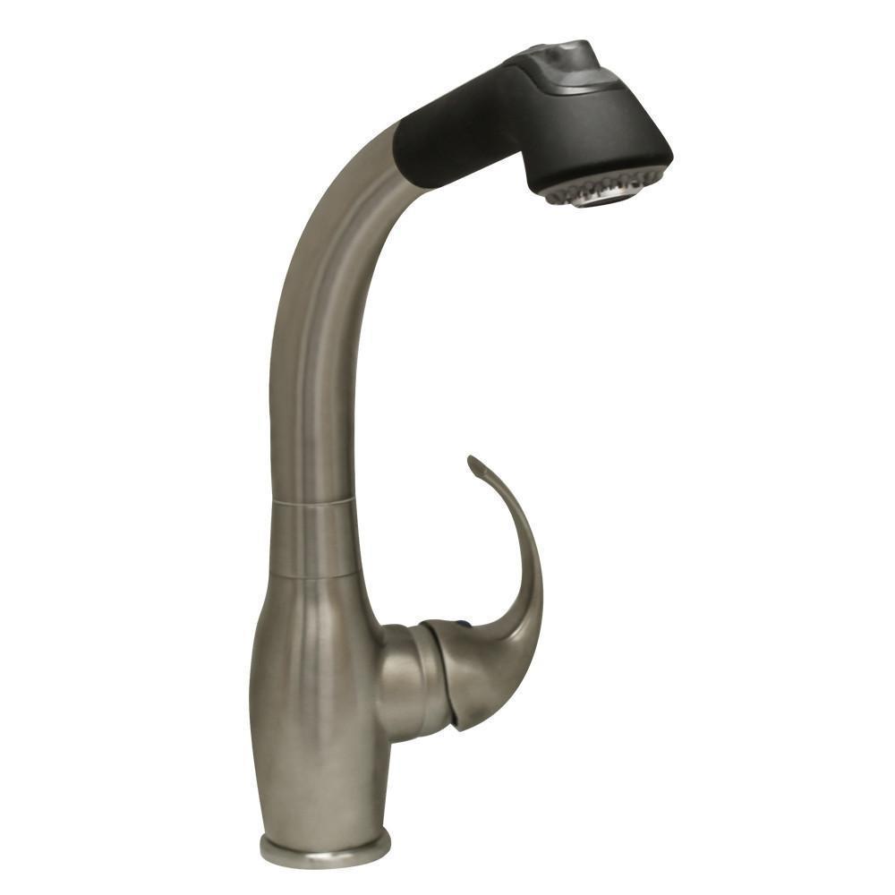 metrohaus single hole faucet with matching pull out spray head and lever handle