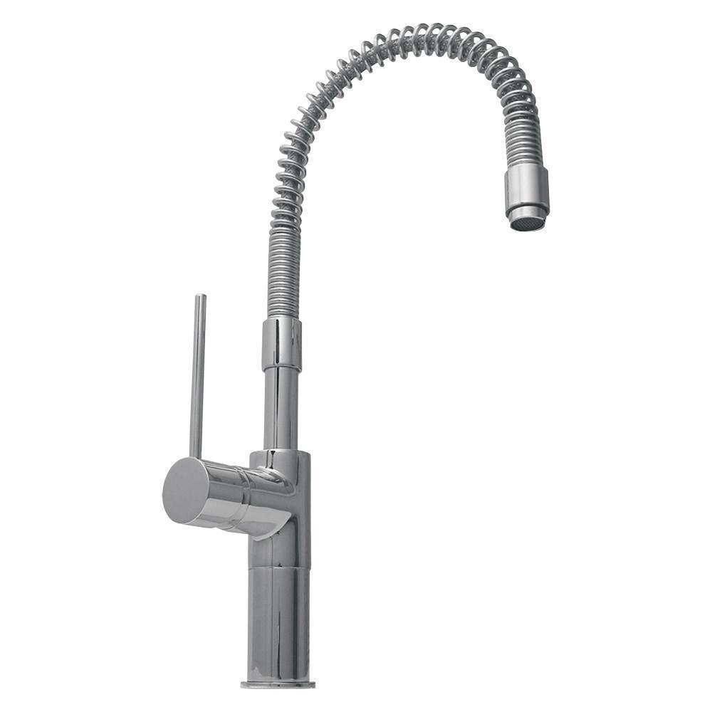 metrohaus commercial single hole faucet with flexible spout and lever handle