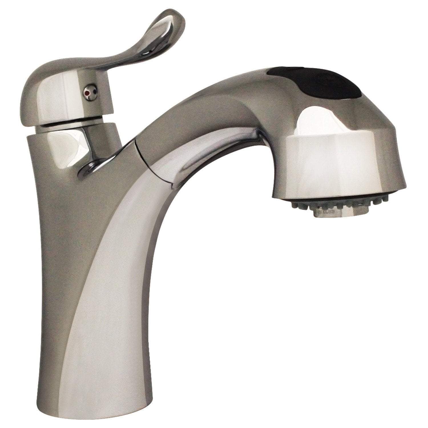 jem collection single hole single lever handle faucet with a pull out spray head