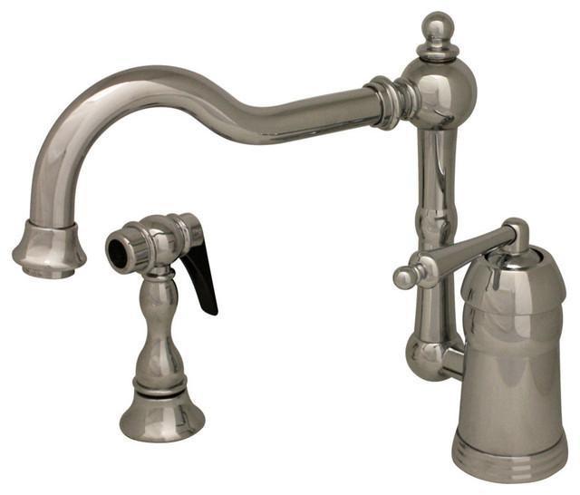Legacyhaus Single Lever Handle Faucet, Swivel Spout, Solid Brass Side Spray