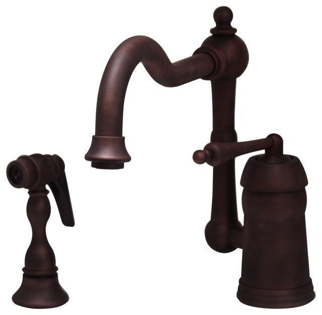 Legacyhaus Single Lever Handle Faucet, Swivel Spout, Solid Brass Side Spray